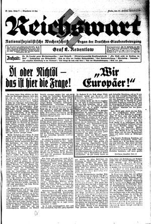 Reichswart vom 11.01.1936