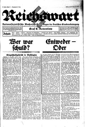 Reichswart vom 18.01.1936