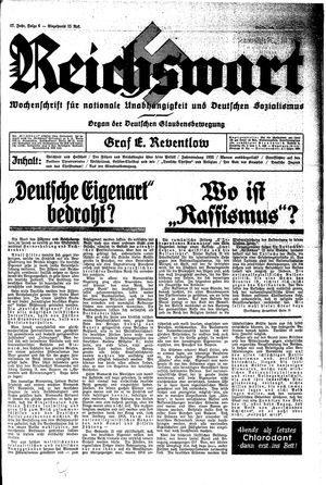 Reichswart vom 08.02.1936