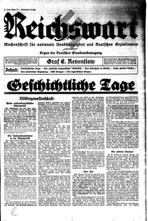 Reichswart vom 21.03.1936