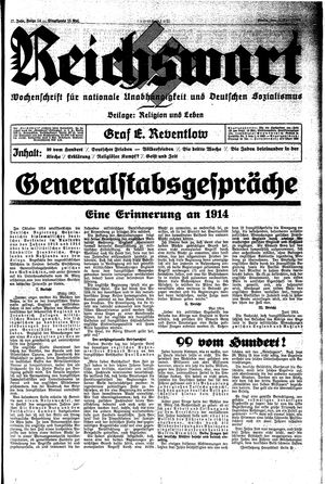 Reichswart vom 04.04.1936