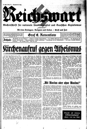Reichswart vom 09.05.1936