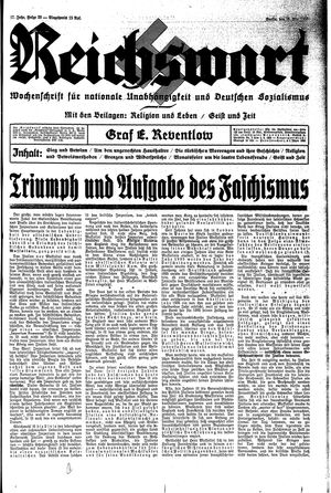 Reichswart vom 16.05.1936
