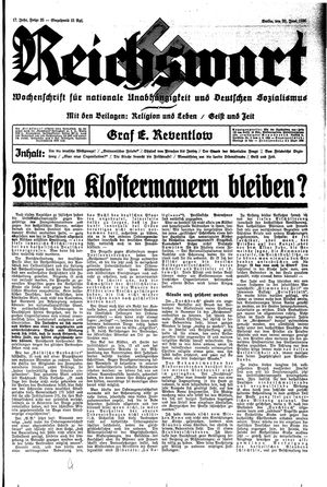 Reichswart vom 20.06.1936