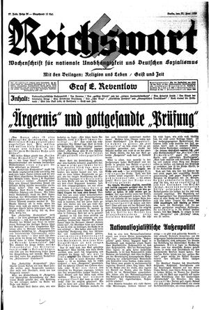 Reichswart vom 27.06.1936