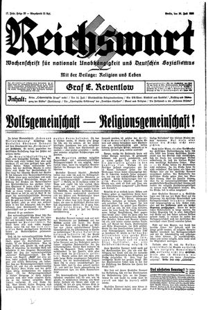 Reichswart vom 18.07.1936