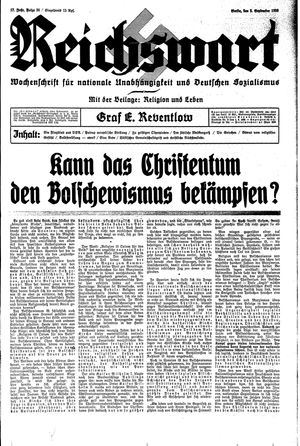 Reichswart vom 05.09.1936