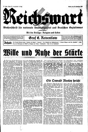 Reichswart vom 12.09.1936