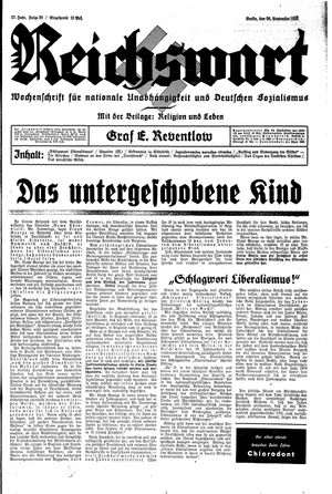 Reichswart vom 26.09.1936