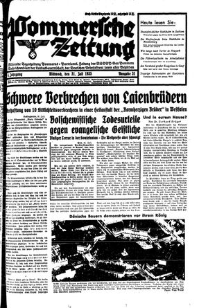 Pommersche Zeitung vom 31.07.1935