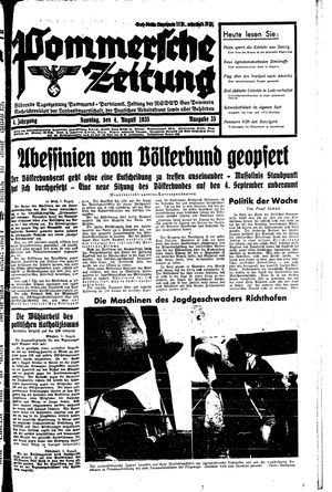 Pommersche Zeitung vom 04.08.1935