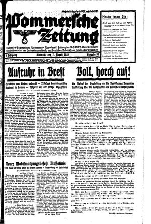 Pommersche Zeitung vom 07.08.1935