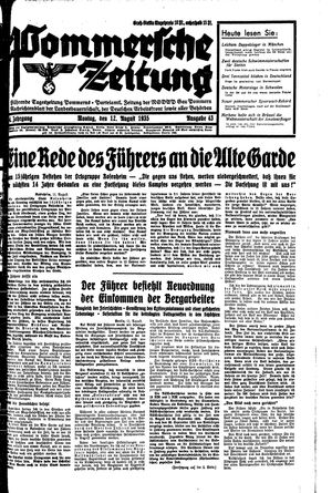 Pommersche Zeitung on Aug 12, 1935