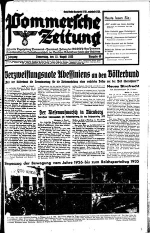 Pommersche Zeitung vom 15.08.1935