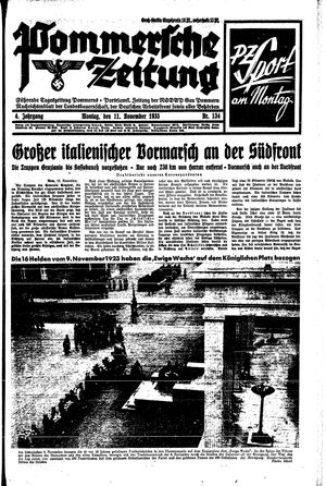 Pommersche Zeitung vom 11.11.1935