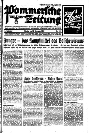 Pommersche Zeitung vom 18.11.1935
