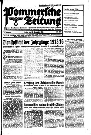 Pommersche Zeitung vom 22.11.1935
