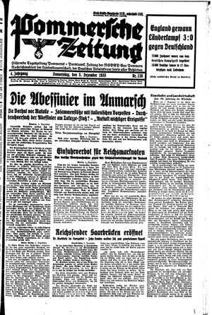 Pommersche Zeitung vom 05.12.1935