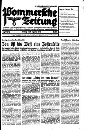Pommersche Zeitung vom 08.12.1935