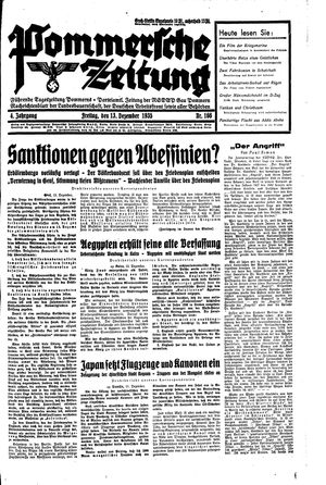 Pommersche Zeitung vom 13.12.1935