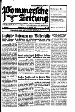 Pommersche Zeitung vom 21.12.1935