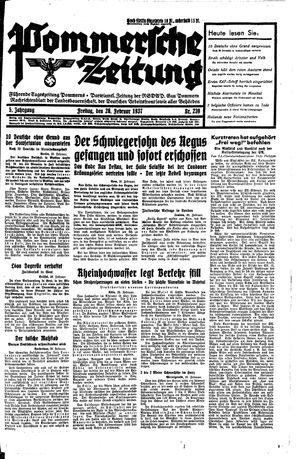 Pommersche Zeitung vom 26.02.1937