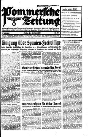 Pommersche Zeitung vom 16.04.1937