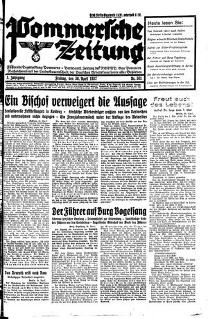 Pommersche Zeitung vom 30.04.1937
