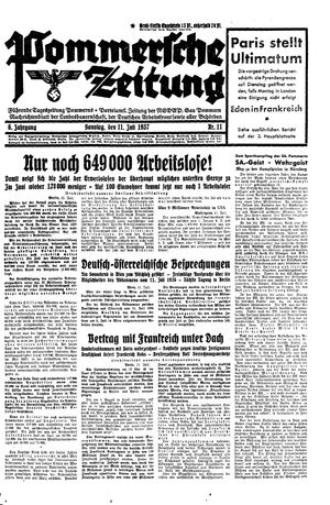 Pommersche Zeitung vom 11.07.1937