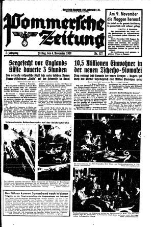 Pommersche Zeitung vom 04.11.1938