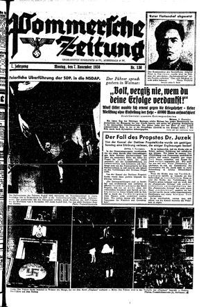 Pommersche Zeitung vom 07.11.1938