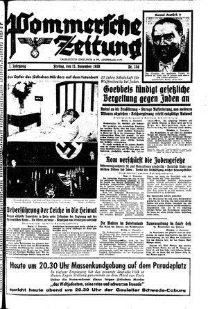 Pommersche Zeitung vom 11.11.1938