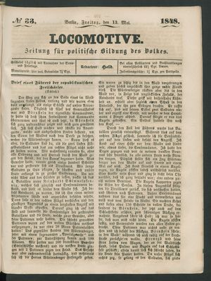 Locomotive on May 12, 1848