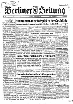 Berliner Zeitung Online-Archiv on Nov 24, 1945