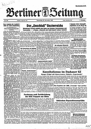 Berliner Zeitung Online-Archiv vom 29.11.1945