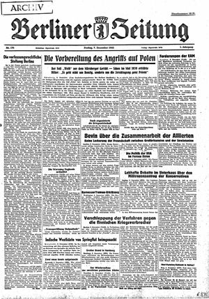 Berliner Zeitung Online-Archiv vom 07.12.1945