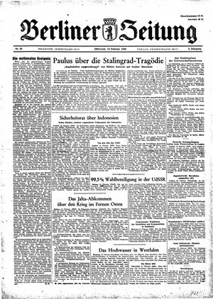 Berliner Zeitung Online-Archiv on Feb 13, 1946