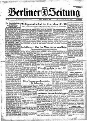 Berliner Zeitung Online-Archiv on Feb 15, 1946