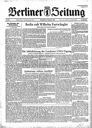 Berliner Zeitung Online-Archiv vom 16.02.1946