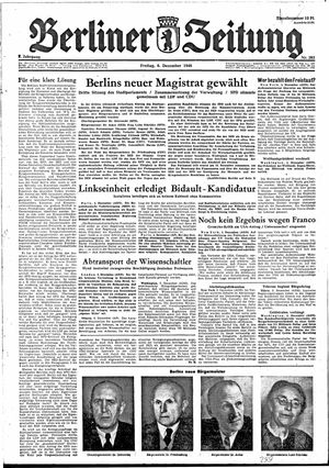 Berliner Zeitung Online-Archiv vom 06.12.1946