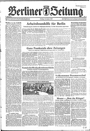 Berliner Zeitung Online-Archiv on Jan 10, 1947