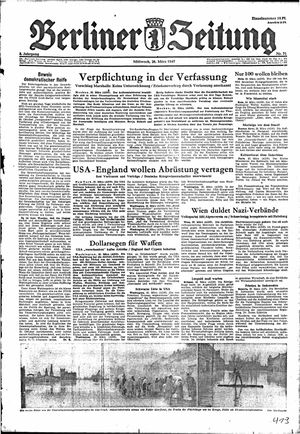 Berliner Zeitung Online-Archiv vom 26.03.1947