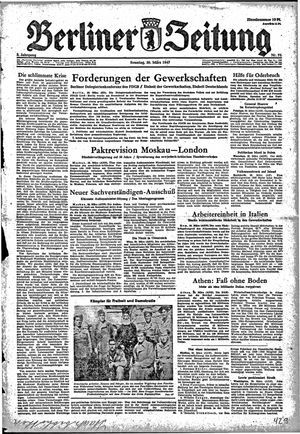 Berliner Zeitung Online-Archiv vom 30.03.1947