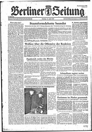 Berliner Zeitung Online-Archiv vom 13.04.1947