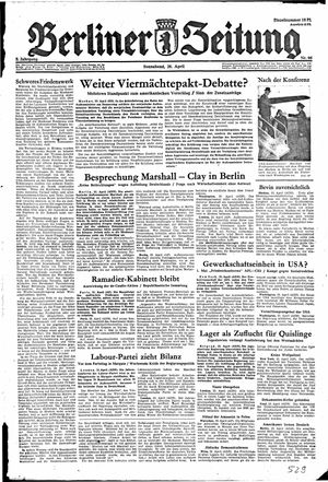 Berliner Zeitung Online-Archiv on Apr 26, 1947