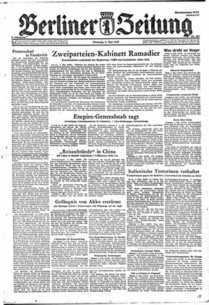 Berliner Zeitung Online-Archiv vom 06.05.1947