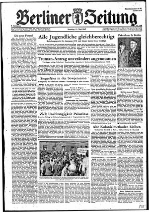 Berliner Zeitung Online-Archiv vom 11.05.1947
