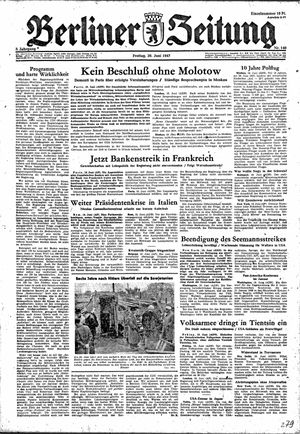 Berliner Zeitung Online-Archiv vom 20.06.1947