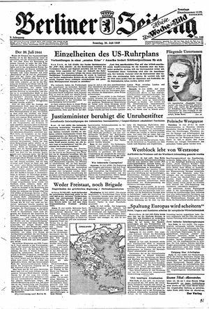 Berliner Zeitung Online-Archiv vom 20.07.1947