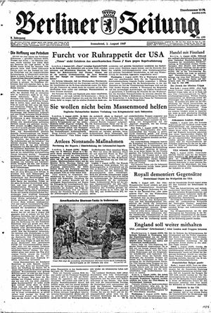Berliner Zeitung Online-Archiv vom 02.08.1947